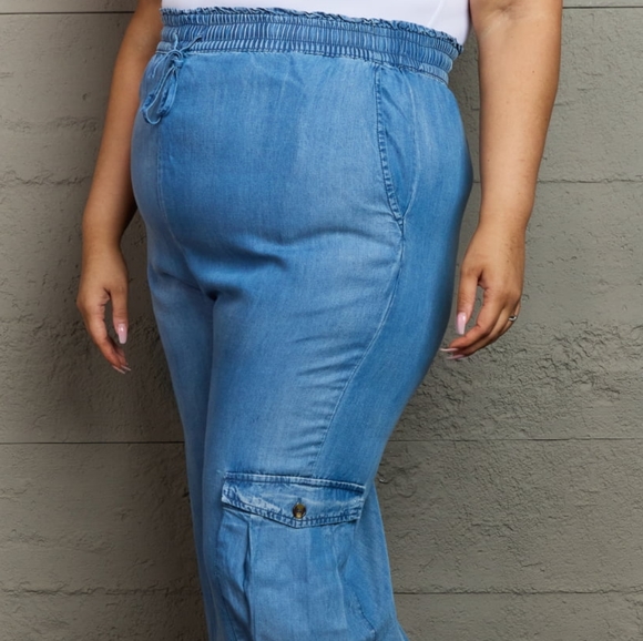 Denim Cargo Pants - Picture 13 of 14